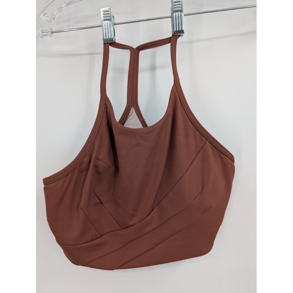 Lululemon NWT Women's Flow Y Wrap-Front High Neck Bra Rust sz 8